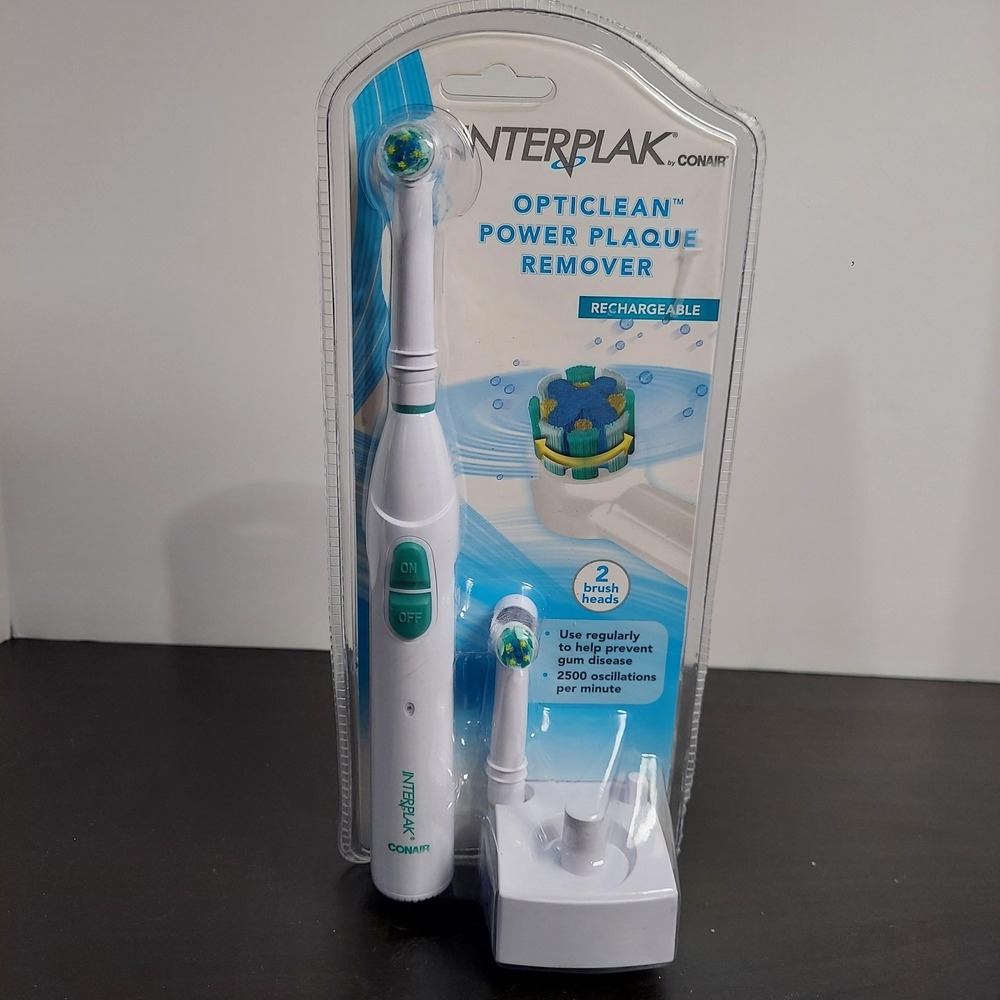 Interplak OptiClean Rechargeable Electric Toothbrush RTGX White Plaque Remover